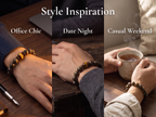 Houtu Bracelet – Aged Jinnanmu Wood with Natural Golden Brown Tiger's Eye Bead