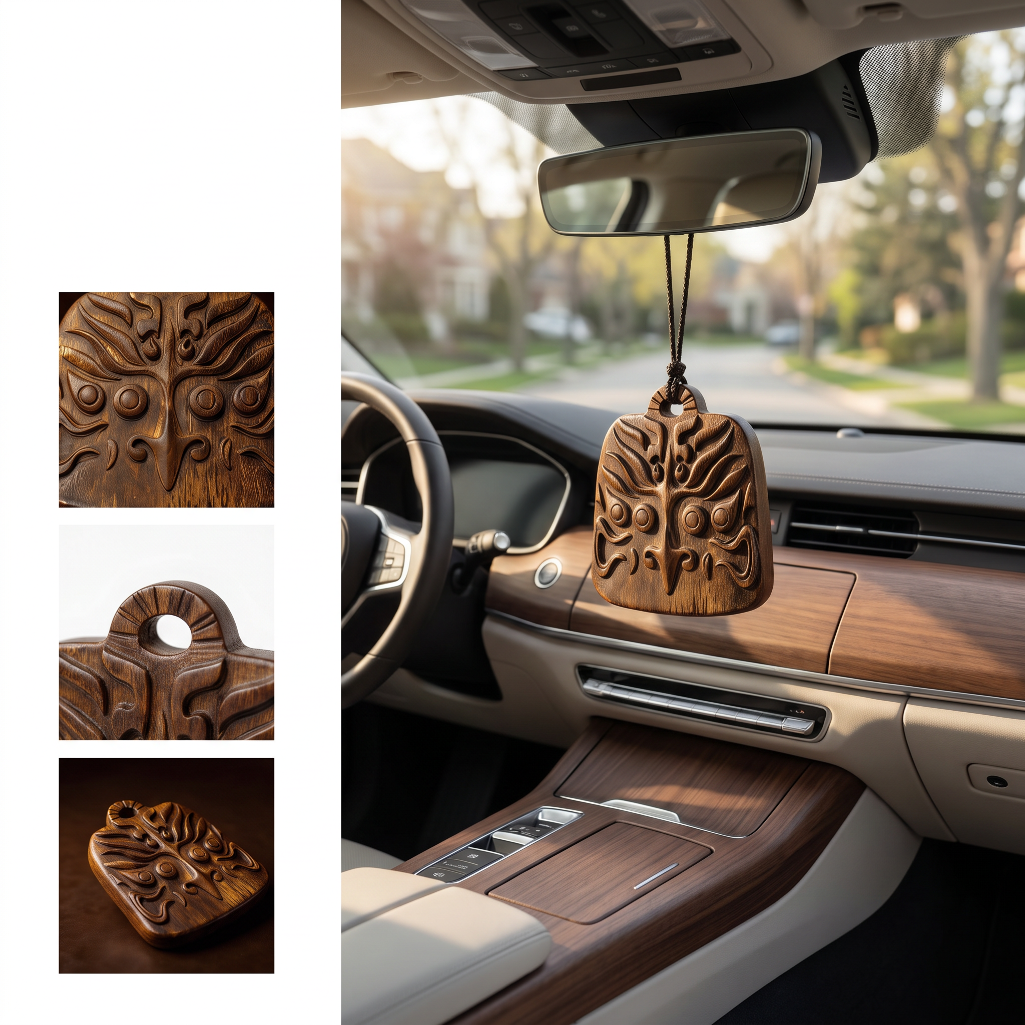Chongming Bird Pendant – Hand-Carved Aged Jinnanmu Wood Design from Chinese Folklore