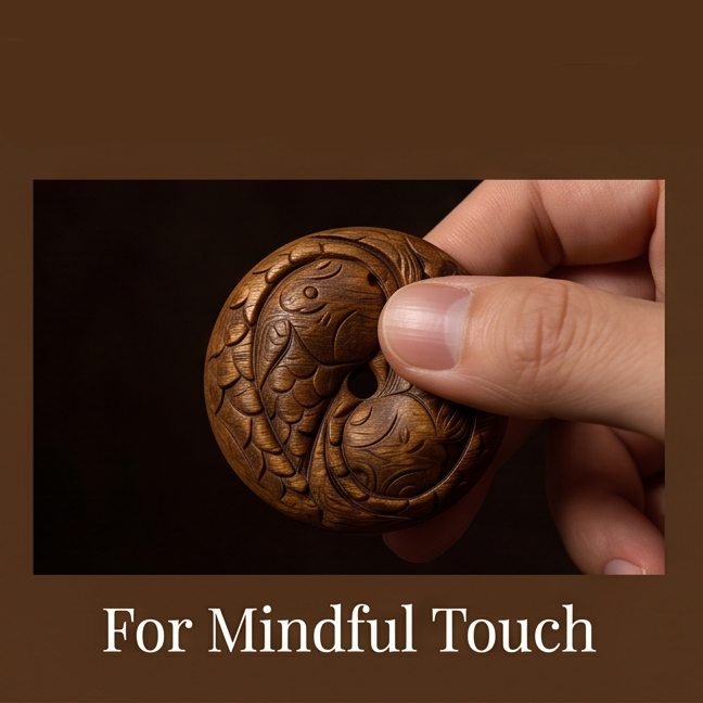 Wen Yao Pendant – Hand-Carved Aged Jinnanmu Wood Accessory Inspired by the Shan Hai Jing