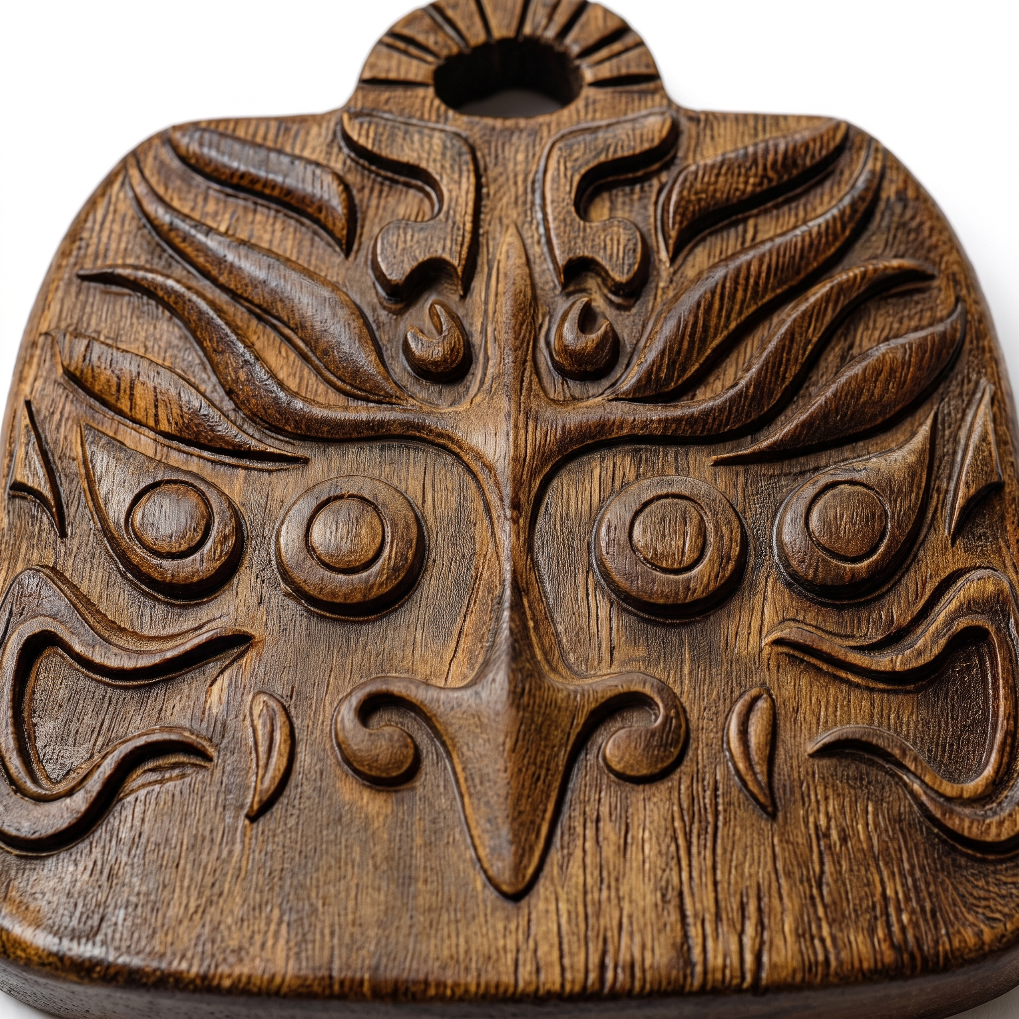 Chongming Bird Pendant – Hand-Carved Aged Jinnanmu Wood Design from Chinese Folklore
