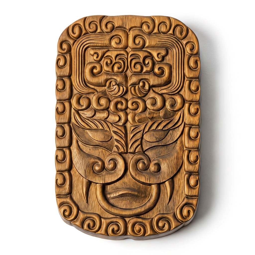 Jiao Tu Ornament – Hand-Carved Aged Jinnanmu Wood Decor Inspired by Chinese Mythology