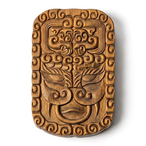Jiao Tu Ornament – Hand-Carved Aged Jinnanmu Wood Decor Inspired by Chinese Mythology